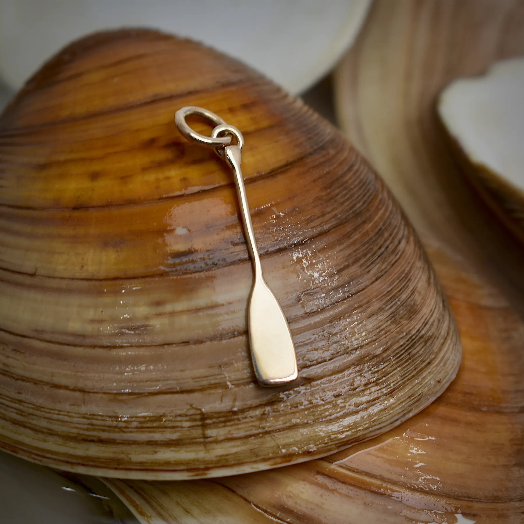 10kt Gold Paddle Pendants