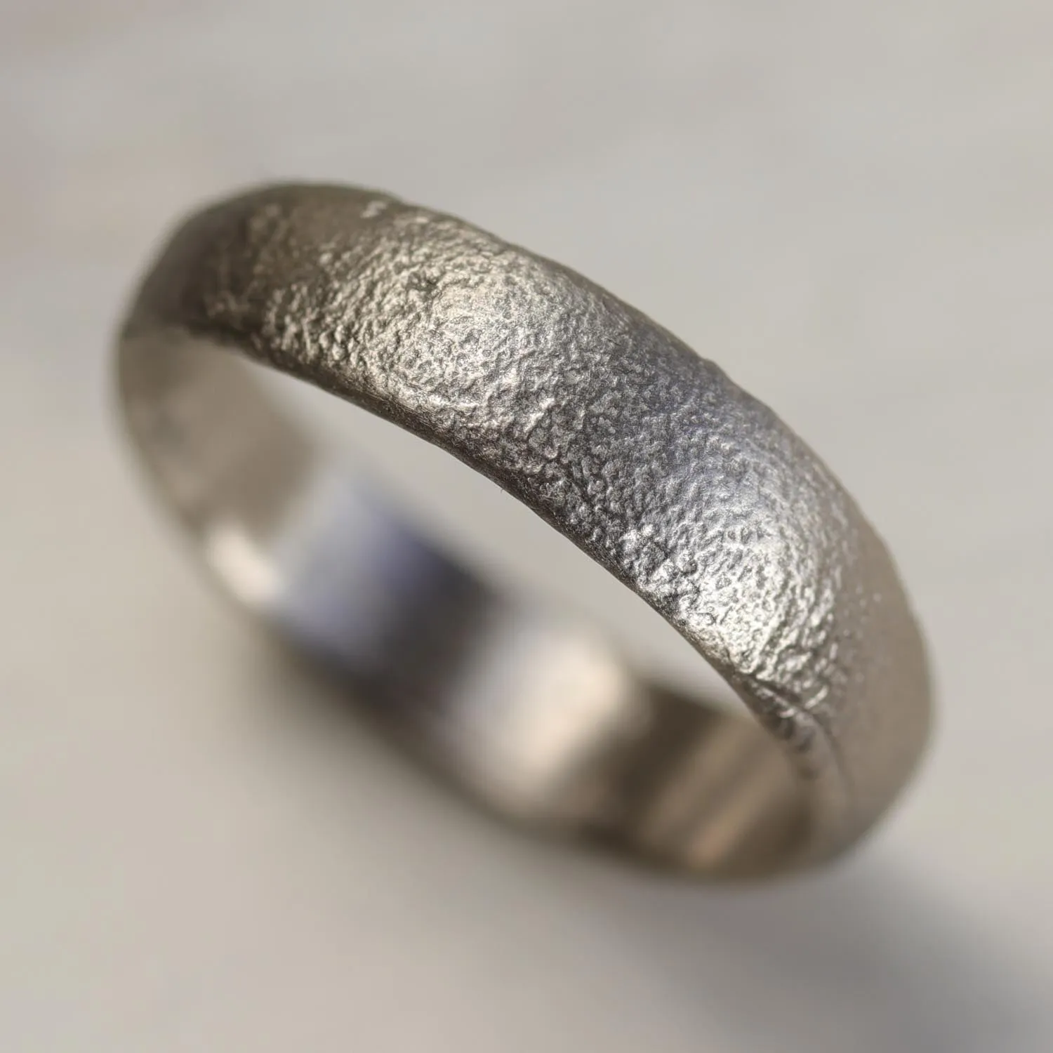 6mm Wide Ancient Textured Band