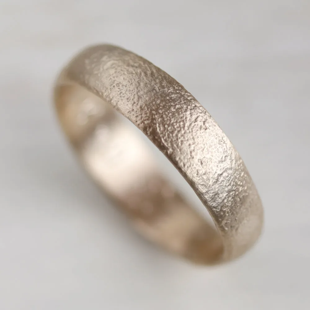 6mm Wide Ancient Textured Band