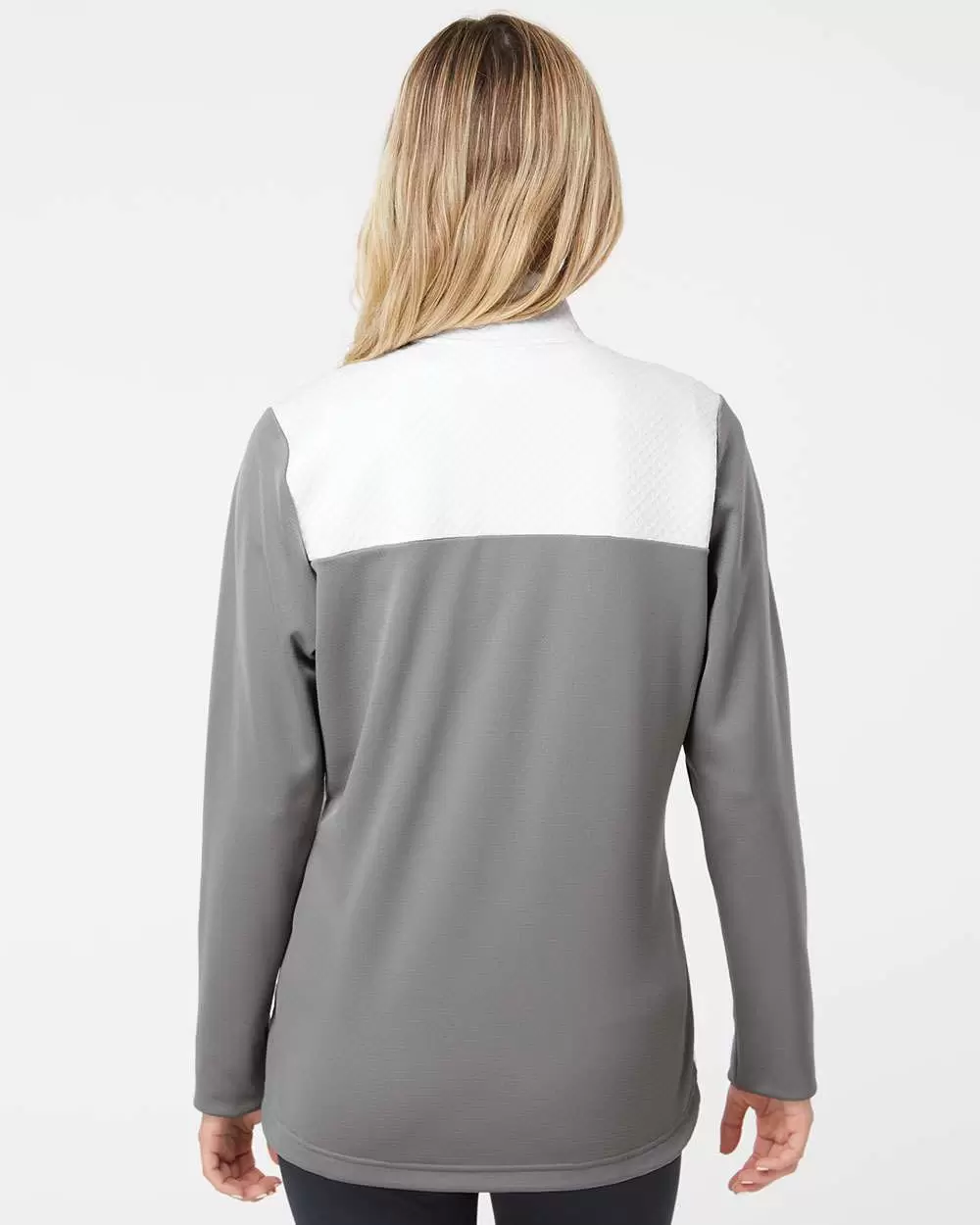 Adidas Golf Clothing A529 Women's Textured Mixed Media Full-Zip Jacket SKU: A529