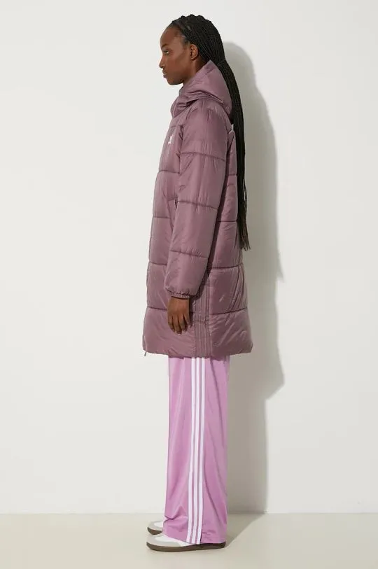 adidas Originals jacket Long Puffer women's violet color IW5857