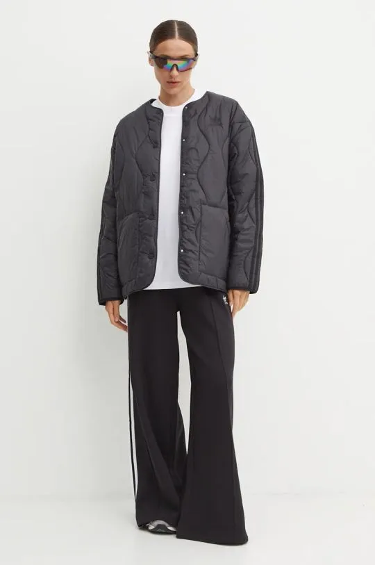 adidas Originals jacket Quilted Liner women's black color JJ4353