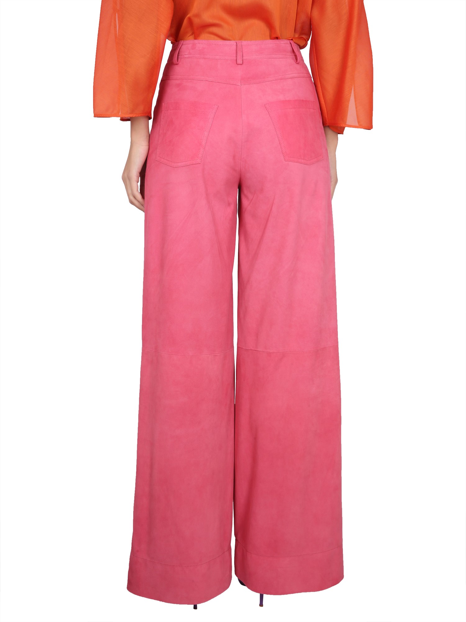 ALBERTA FERRETTI    WIDE SUEDE PANTS