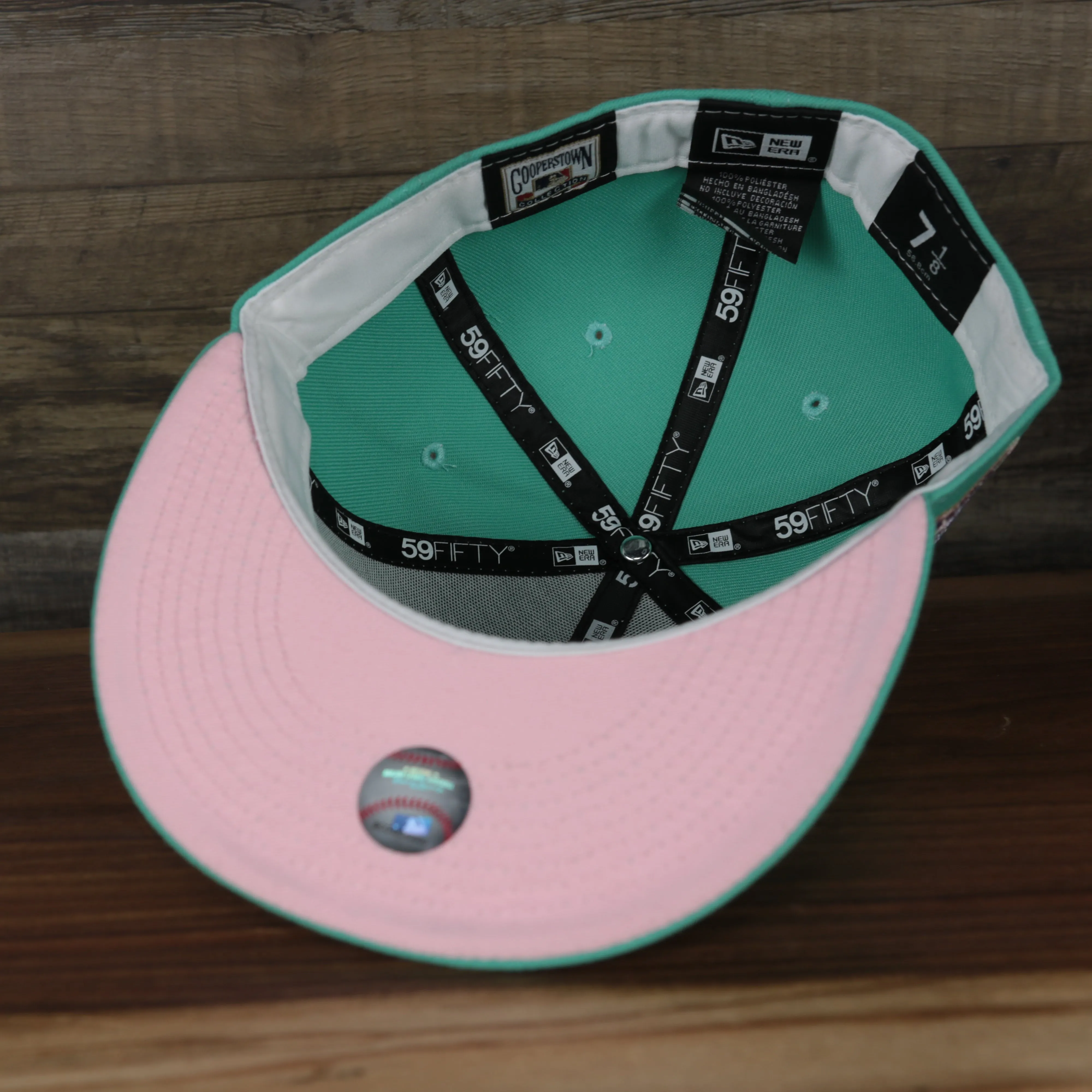 Anaheim Angels 40th Anniversary Side Patch Pink Bottom 59Fifty Fitted Cap | Mint