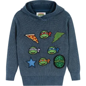 Andy & Evan TMNT® X Andy & Evan® Infant Stone Washed Ribbed Hooded Sweater, Blue