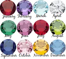 BCR - Birthstones for floating lockets, Genuine Cubic Zirconia (5mm wide)