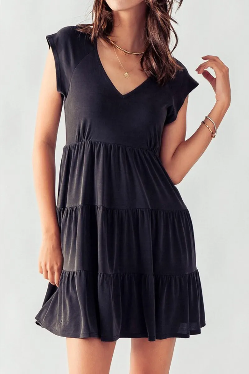 Bella Short Sleeve Tiered Dress