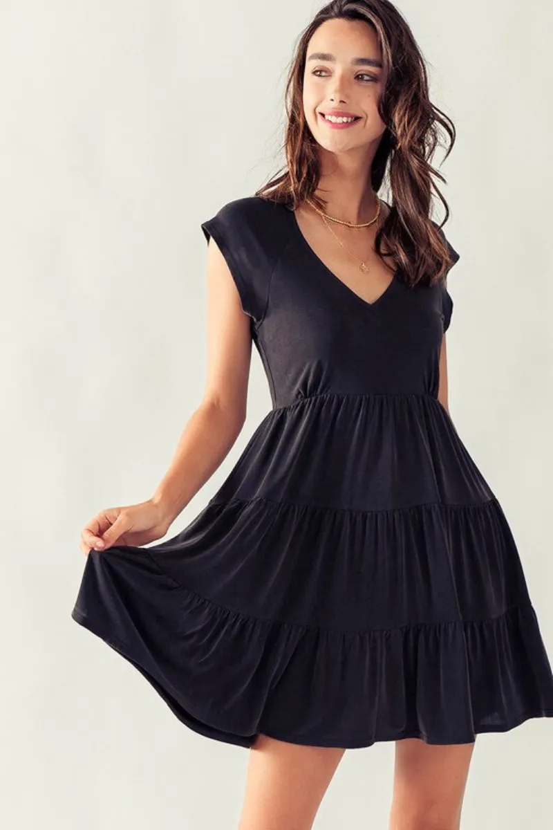 Bella Short Sleeve Tiered Dress