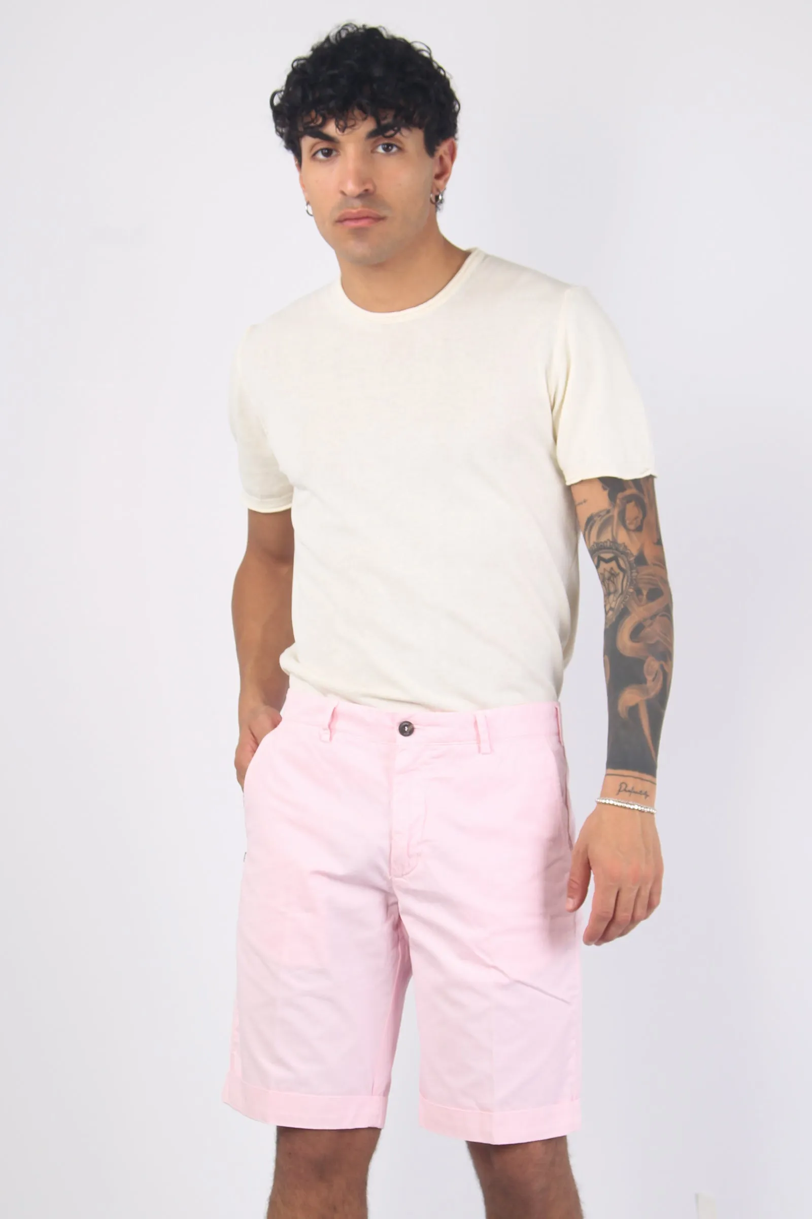 Bermuda Chino Regular Rosa