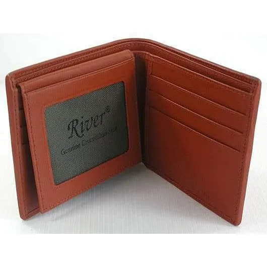 Big Head Cognac Crocodile Mens Wallet