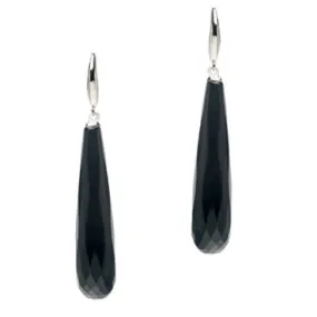 Black Onyx Briolette Earrings