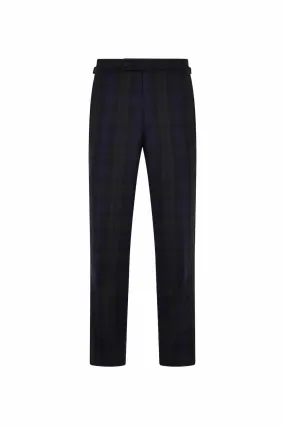 Black Watch Tartan Fish Tail Trousers