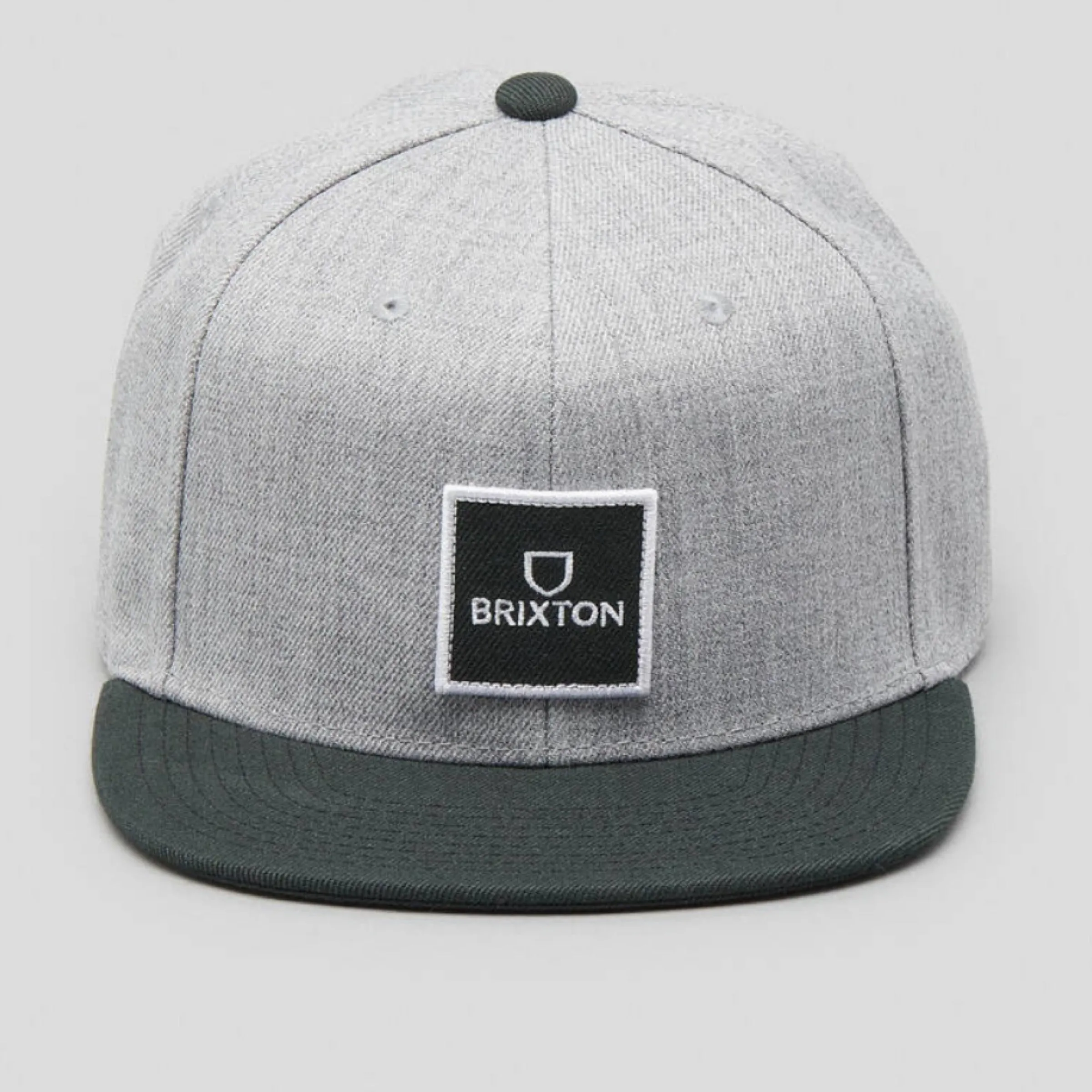 Brixton Alpha Square MP Snapback Heather Grey/Black