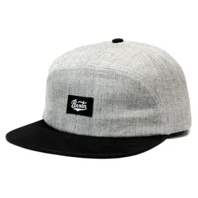 Brixton Bert 7 Panel Cap Heather Grey/Black