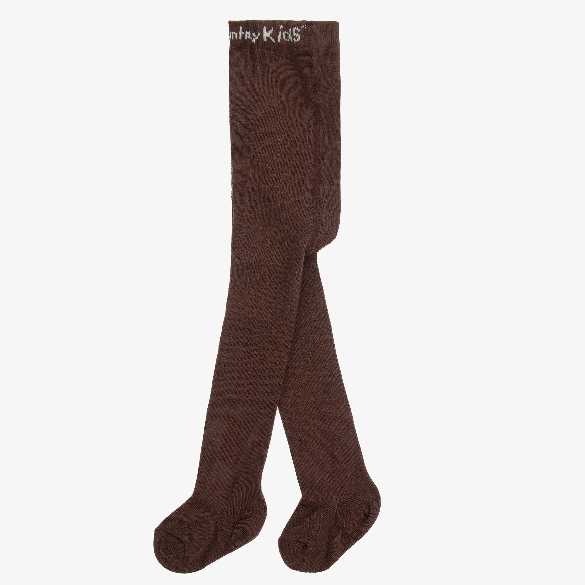 Brown Cotton Knitted Tights