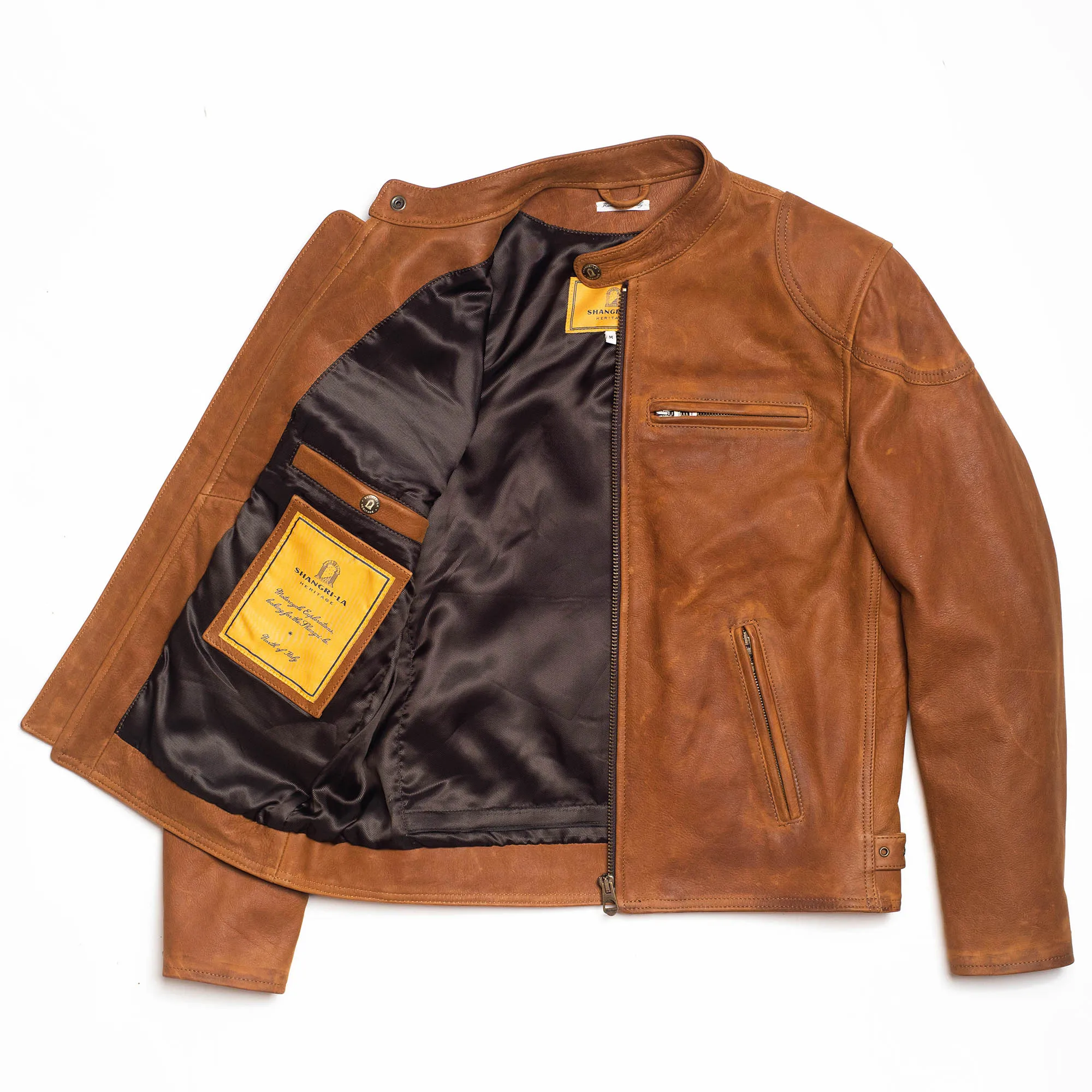 “Café Racer” Nubuck Leather Jacket - Shangri-la Heritage