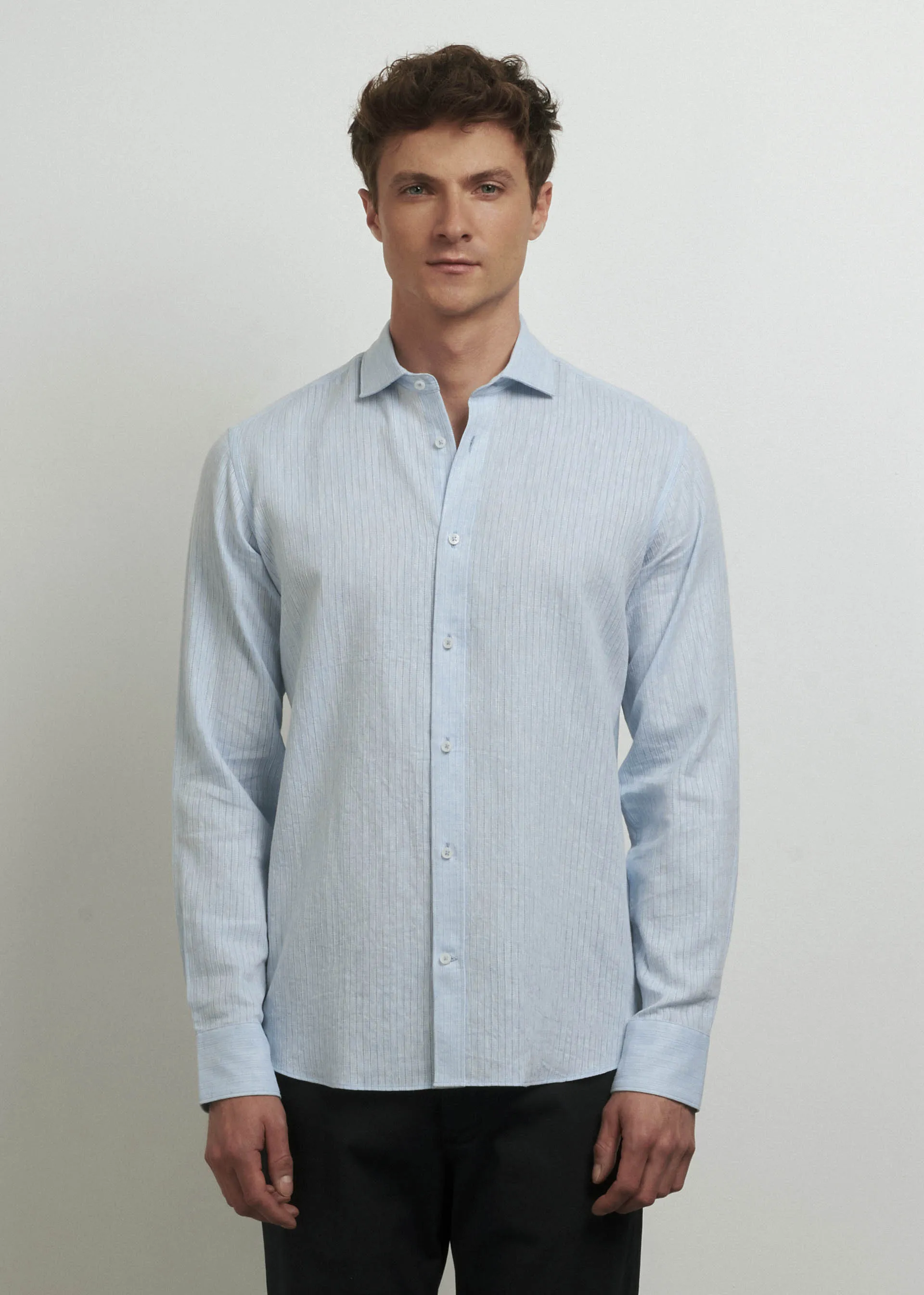 Camicia regular in lino