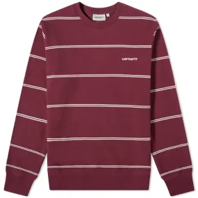 Carhartt WIP Spacer Stripe SweatSpacer Stripe, Shiraz & White