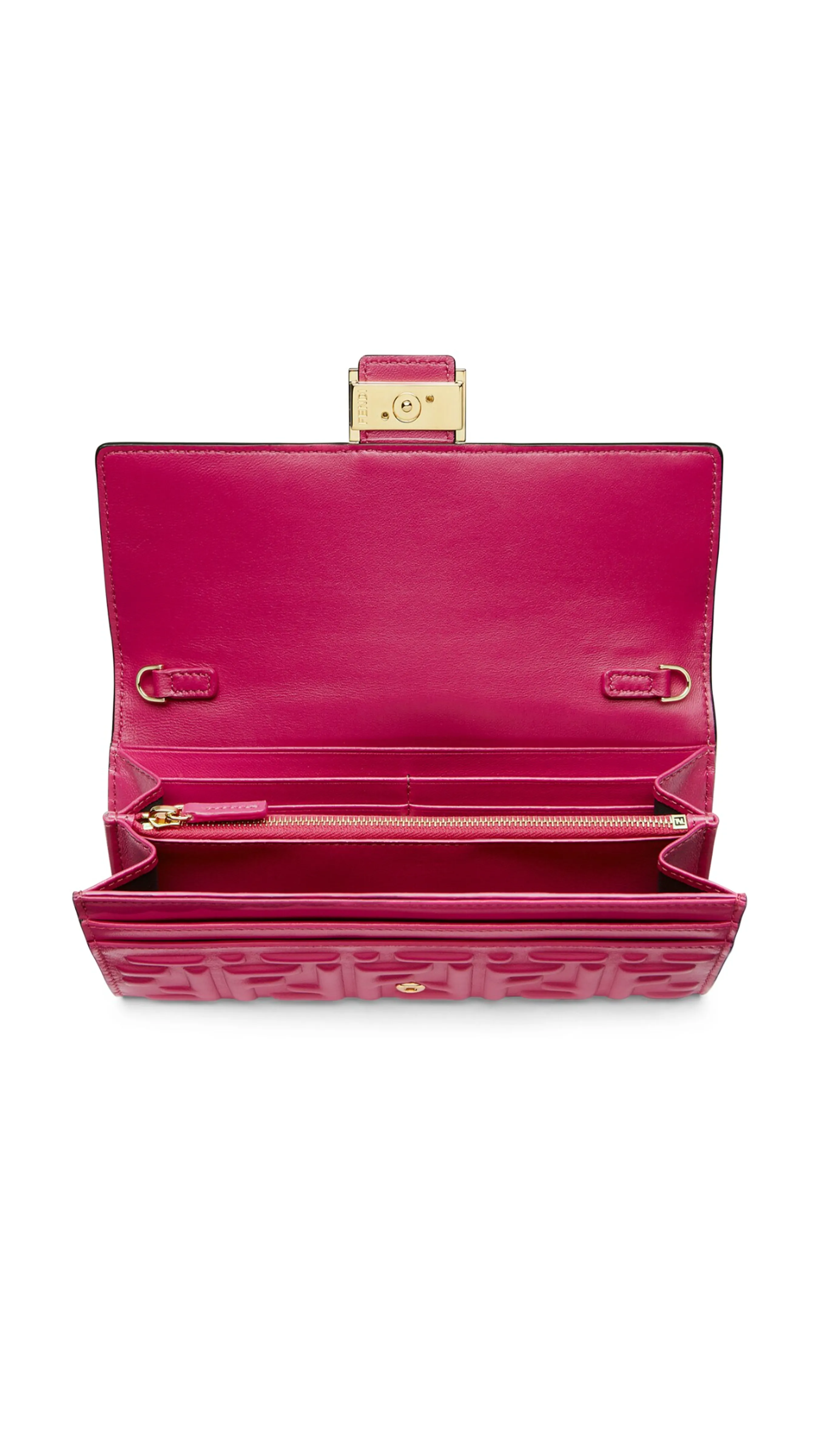 Continental Wallet With Chain - Fuchsia