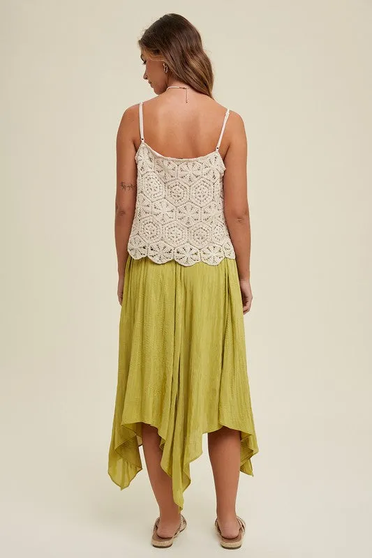 Crochet Cami With Scallop Hem Detail