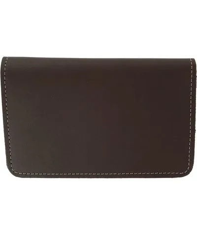 CTM Leather Top Stub Checkbook Cover Wallet