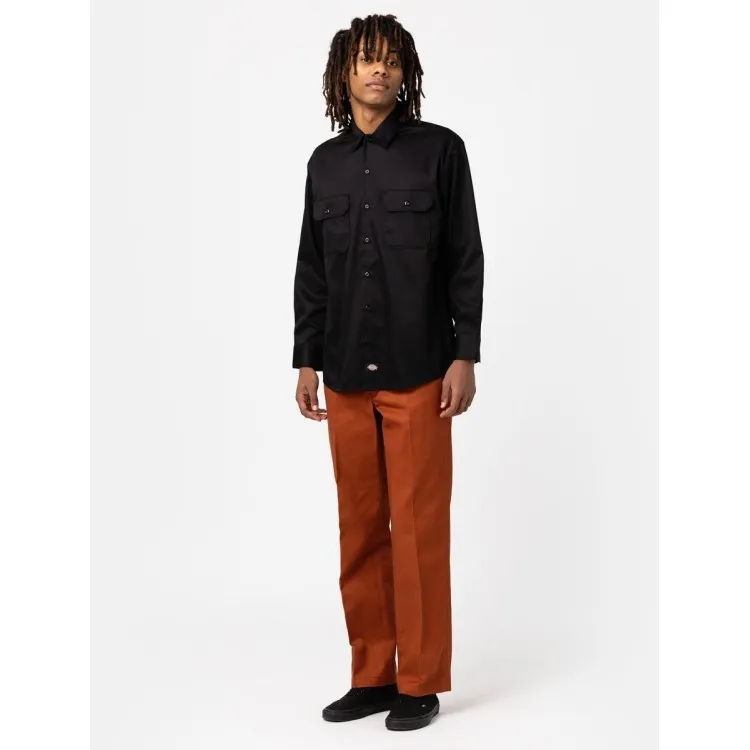 Dickies Work Shirt Camicia Misto Cotone Uomo Black