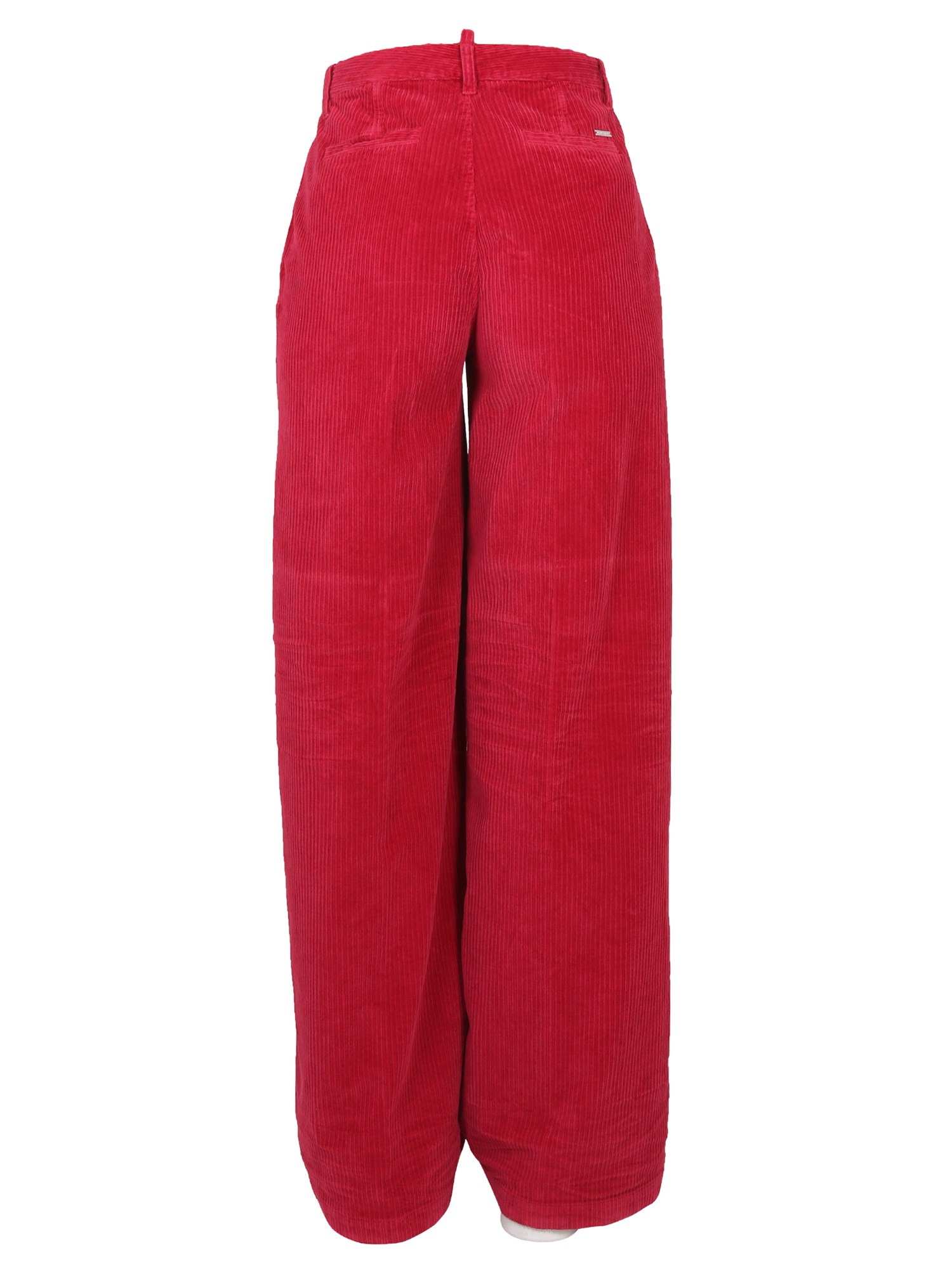 DSQUARED    RIBBED WIDE LEG PANTS