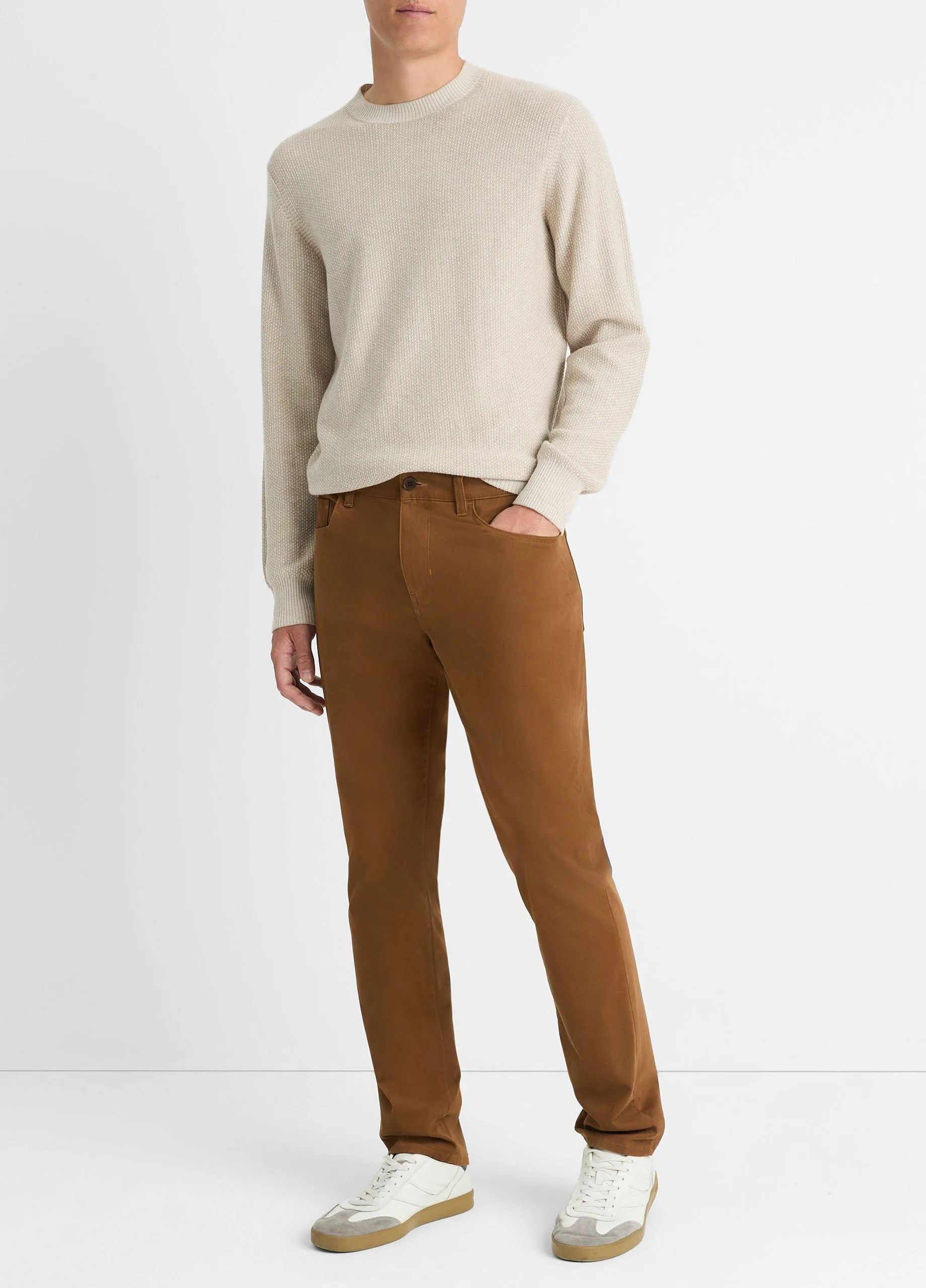 Dylan Slim 5-Pocket Peached Stretch-Cotton Pant