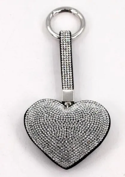 Fabucci 3D Diamante studded Heart Bag Charm /Key ring