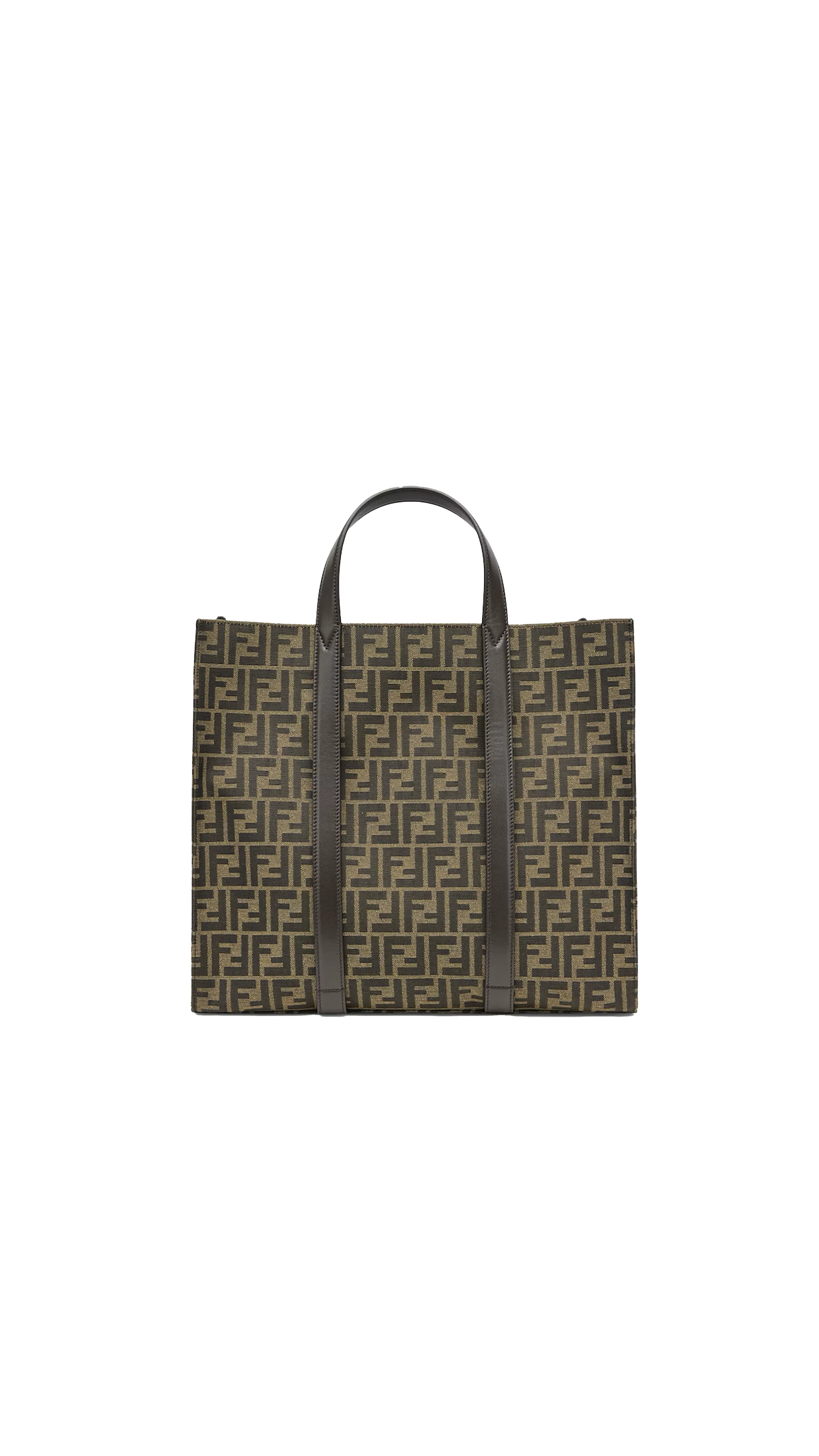 Fendi Ff Jacquard Fabric Bag - Brown