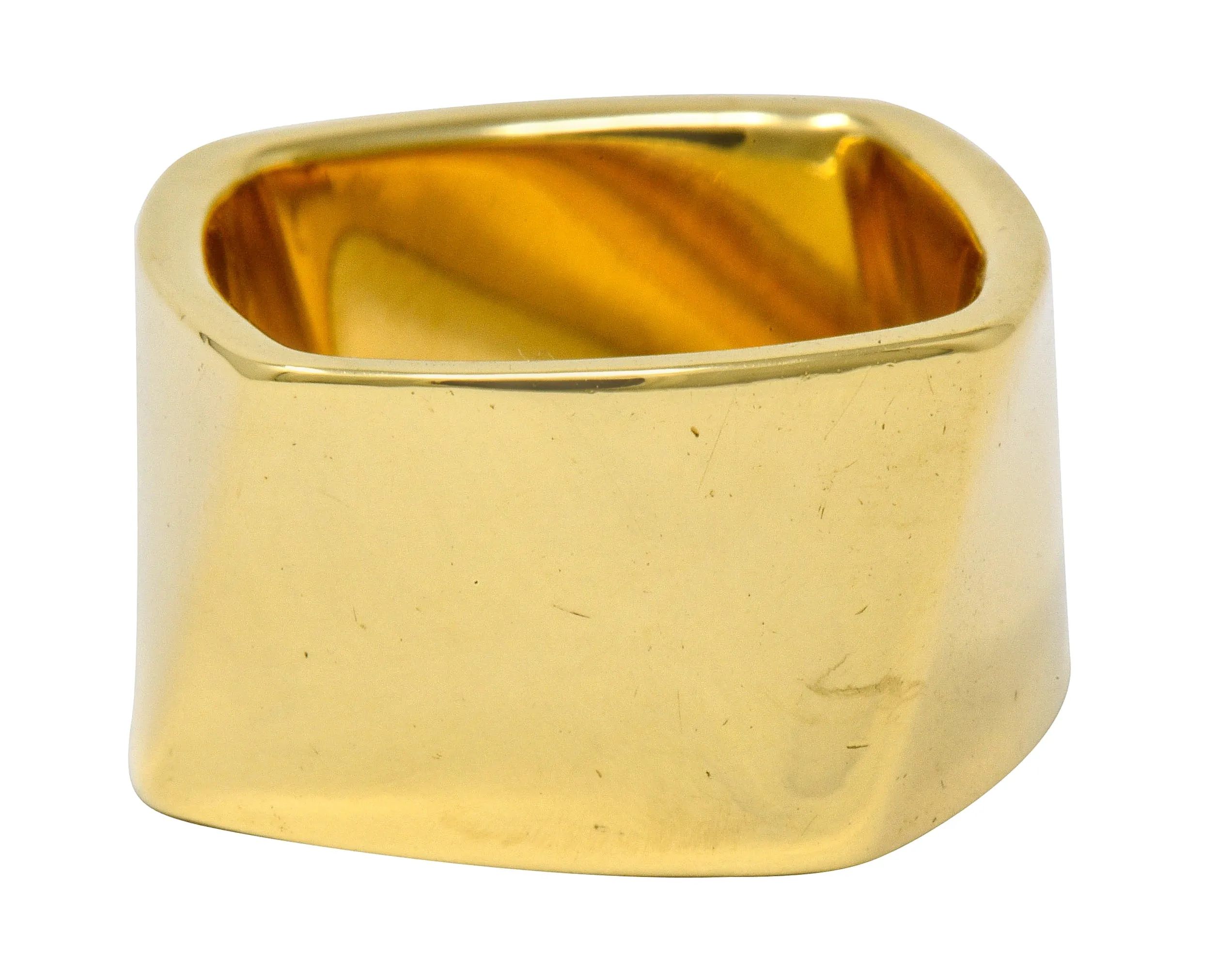 Frank Gehry Tiffany & Co. 18 Karat Gold Wide Torque Band Ring