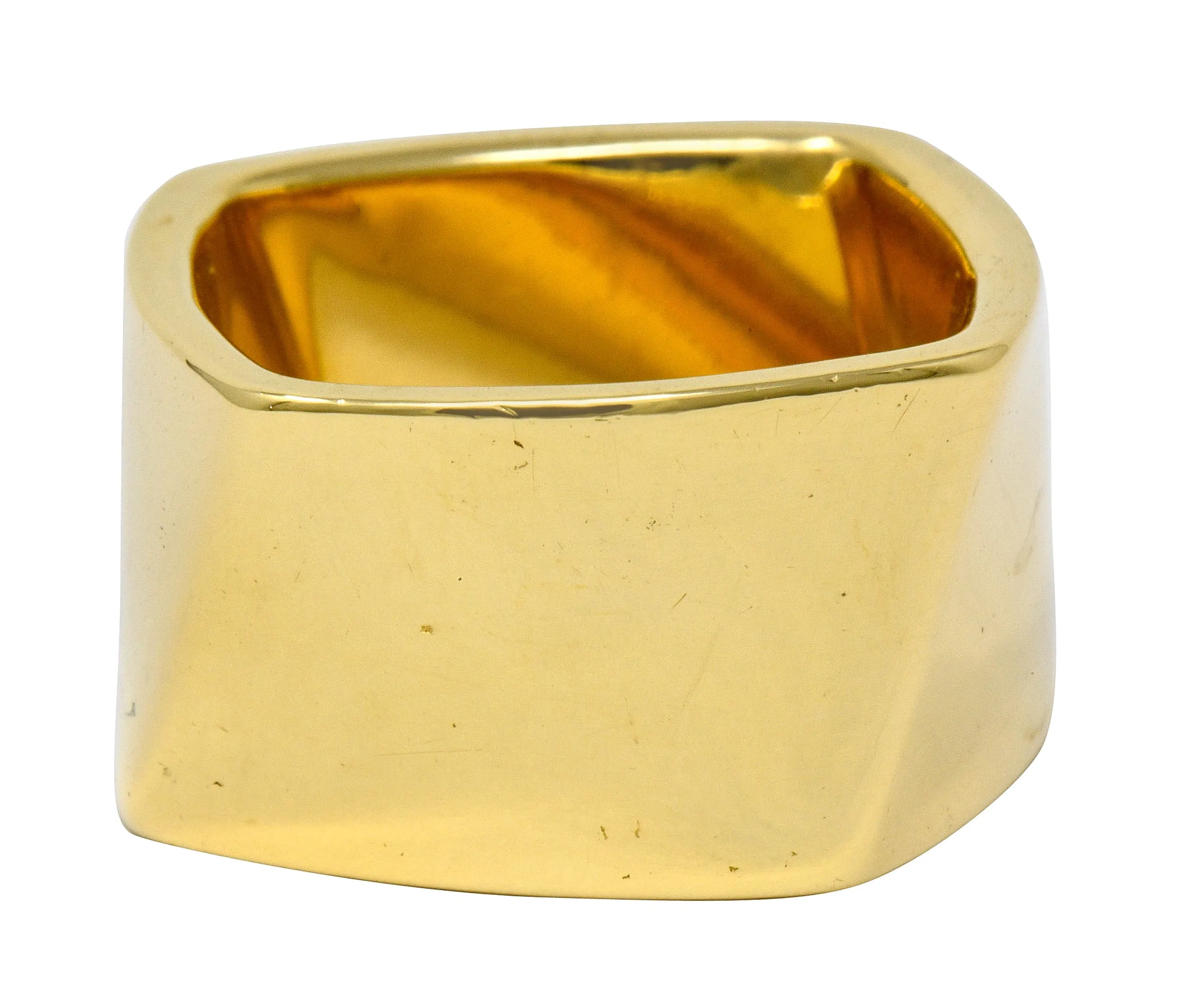 Frank Gehry Tiffany & Co. 18 Karat Gold Wide Torque Band Ring