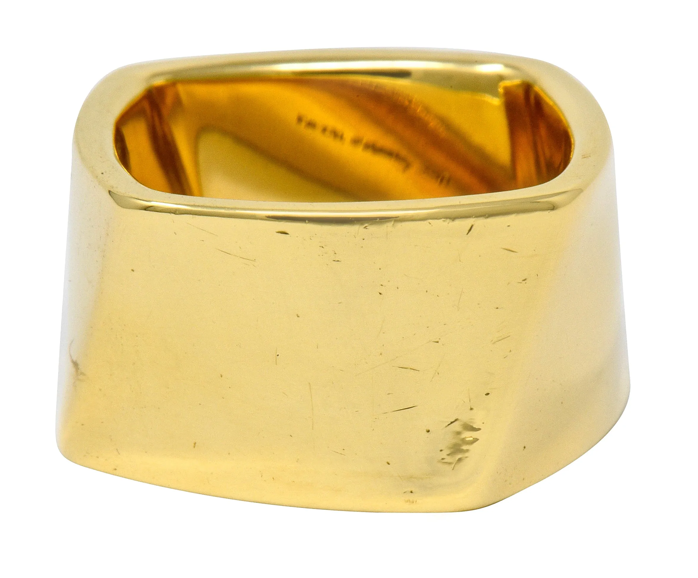 Frank Gehry Tiffany & Co. 18 Karat Gold Wide Torque Band Ring