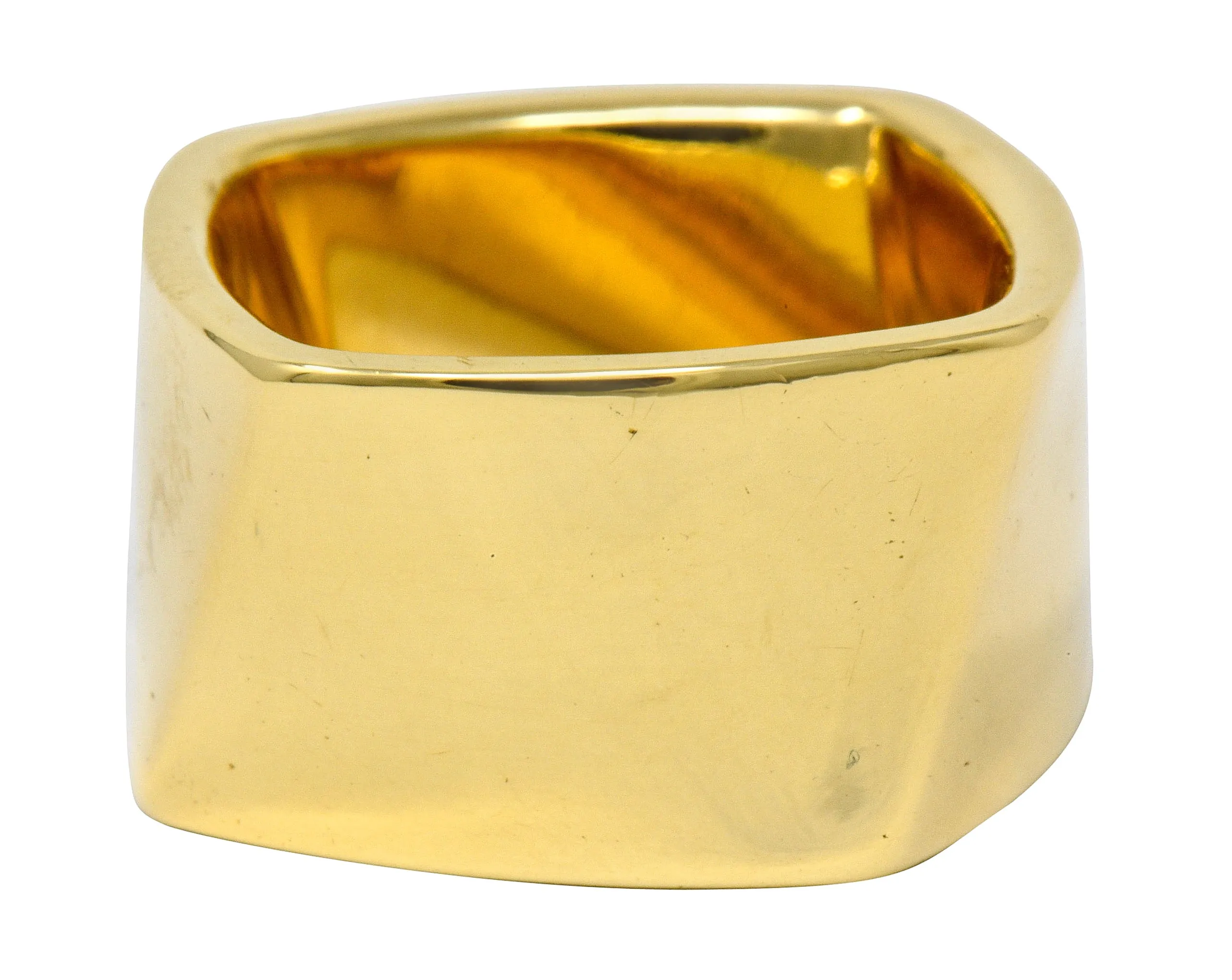 Frank Gehry Tiffany & Co. 18 Karat Gold Wide Torque Band Ring