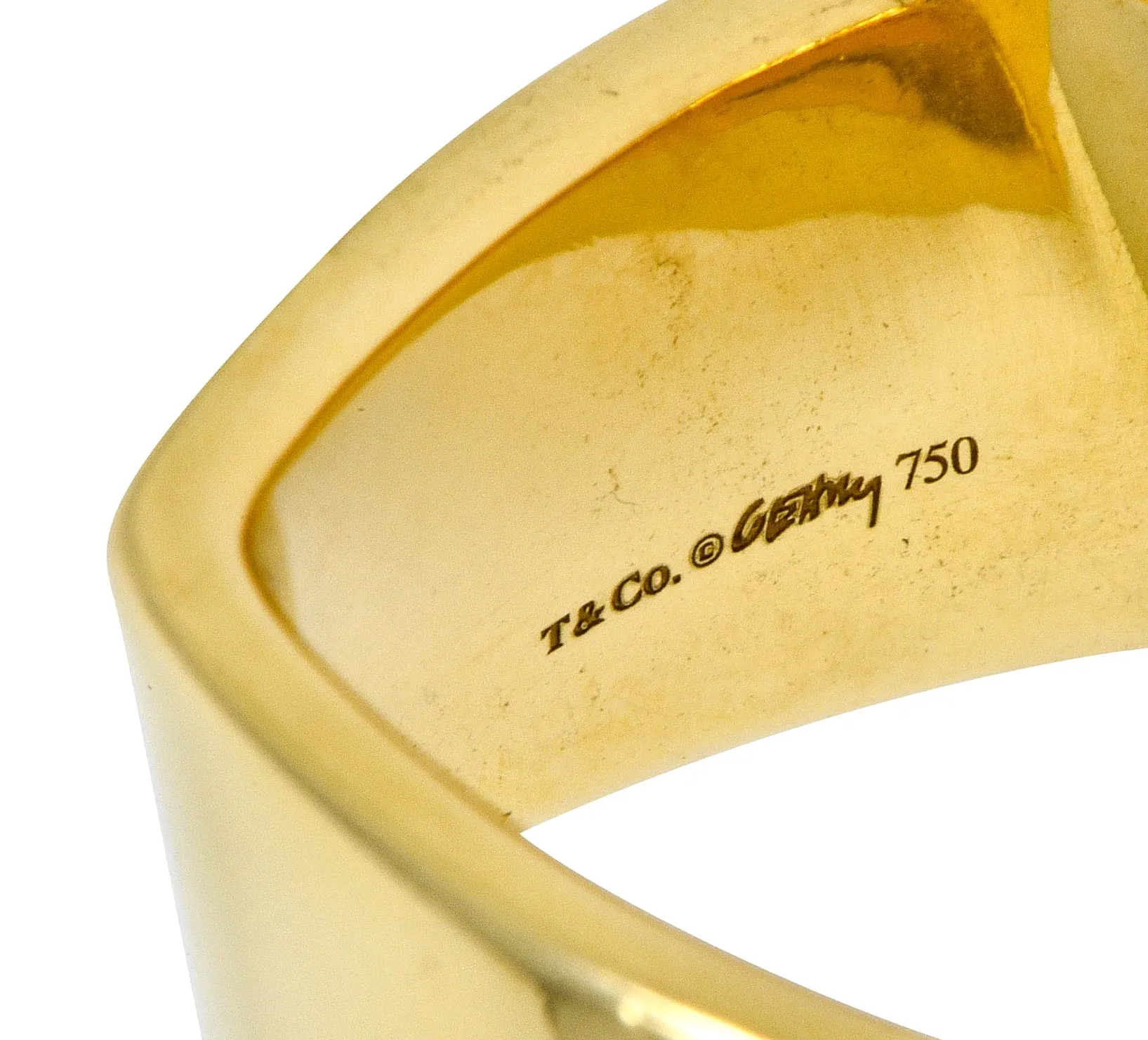 Frank Gehry Tiffany & Co. 18 Karat Gold Wide Torque Band Ring