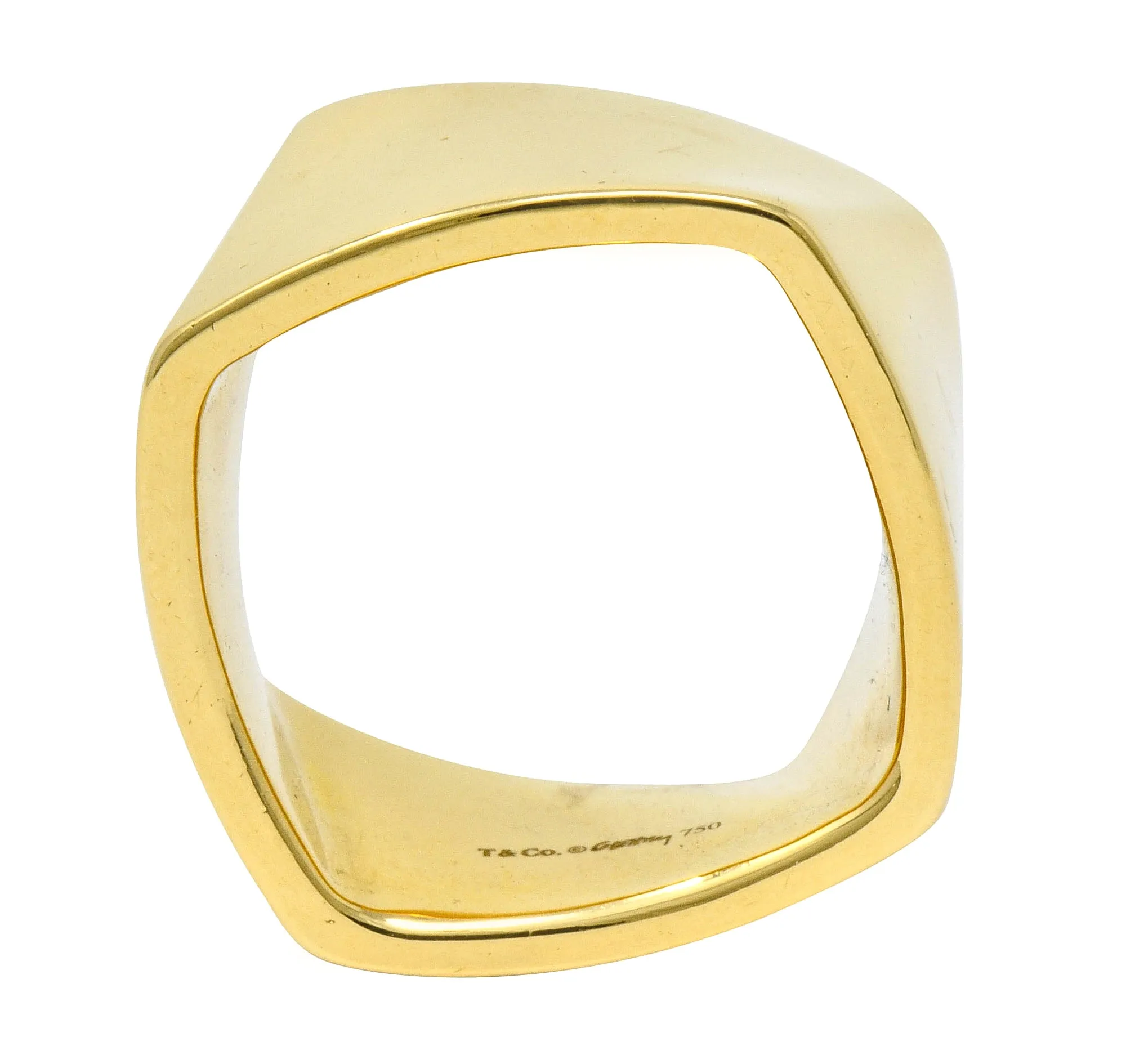 Frank Gehry Tiffany & Co. 18 Karat Gold Wide Torque Band Ring