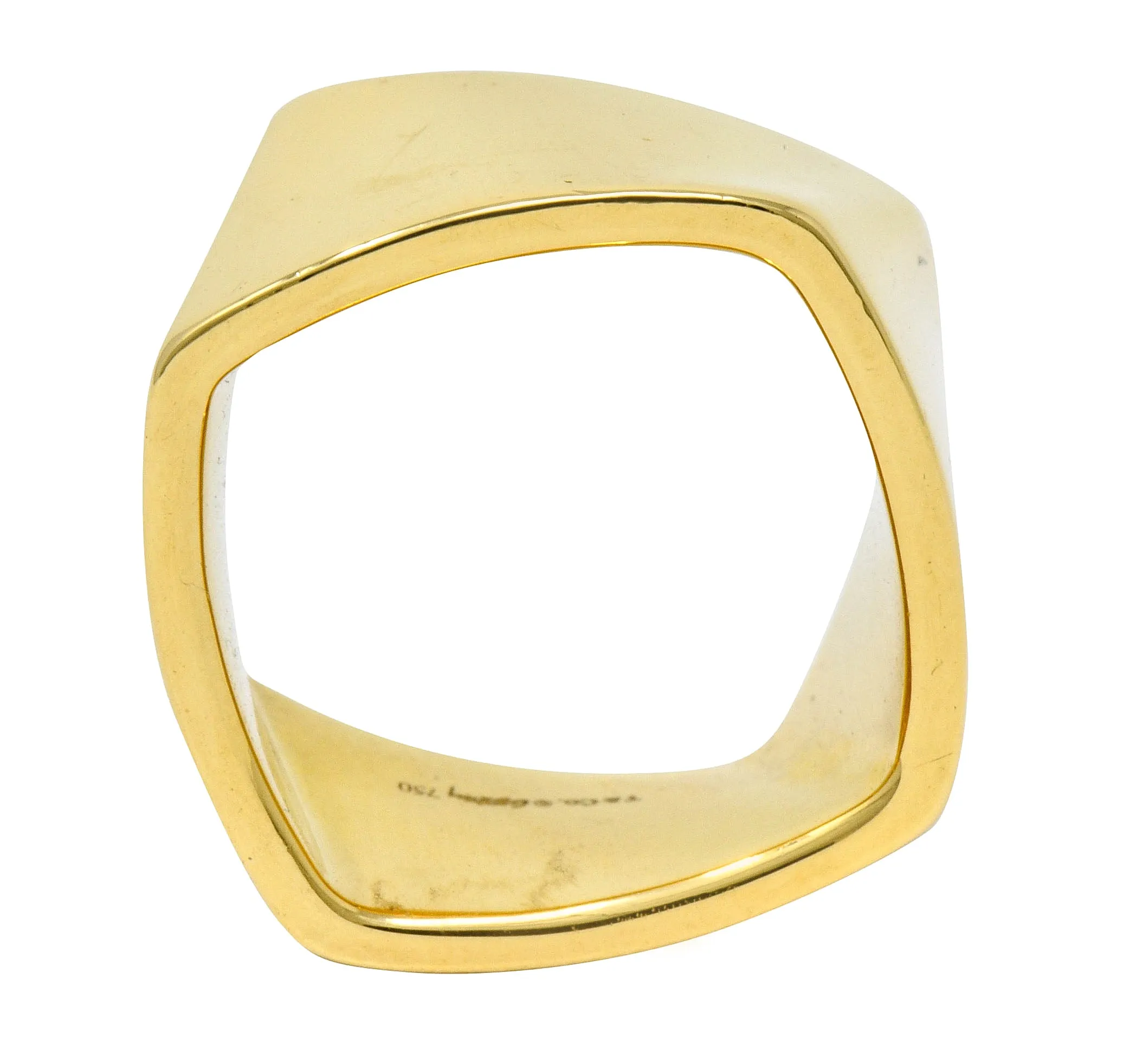 Frank Gehry Tiffany & Co. 18 Karat Gold Wide Torque Band Ring