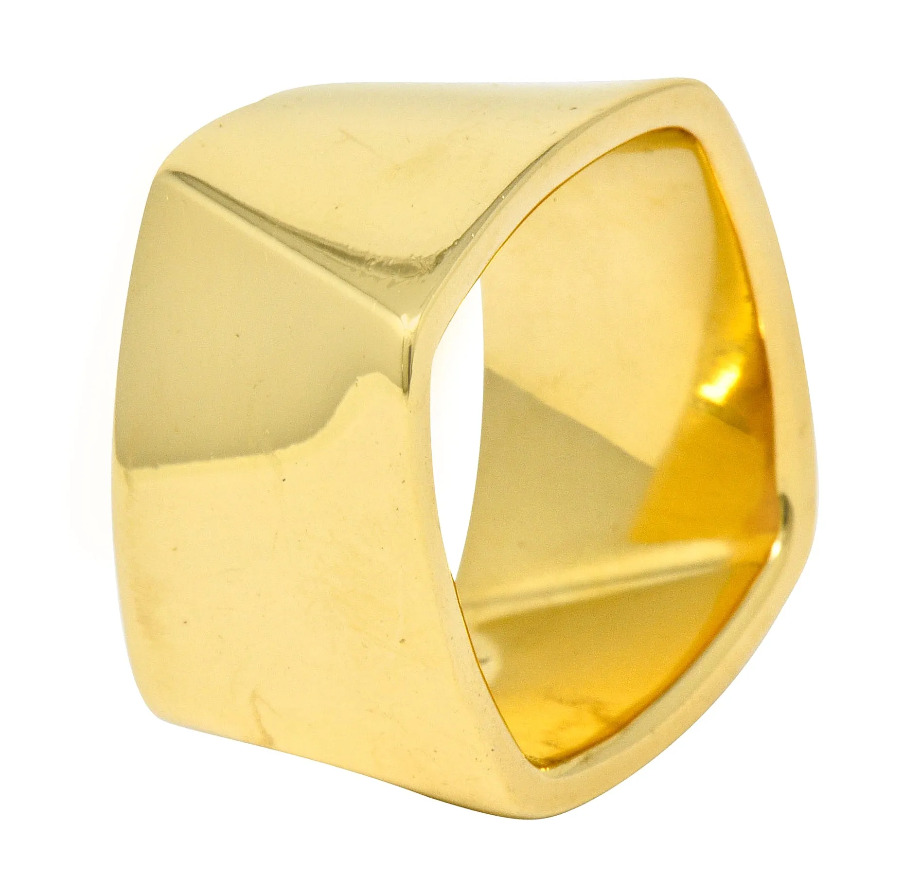 Frank Gehry Tiffany & Co. 18 Karat Gold Wide Torque Band Ring