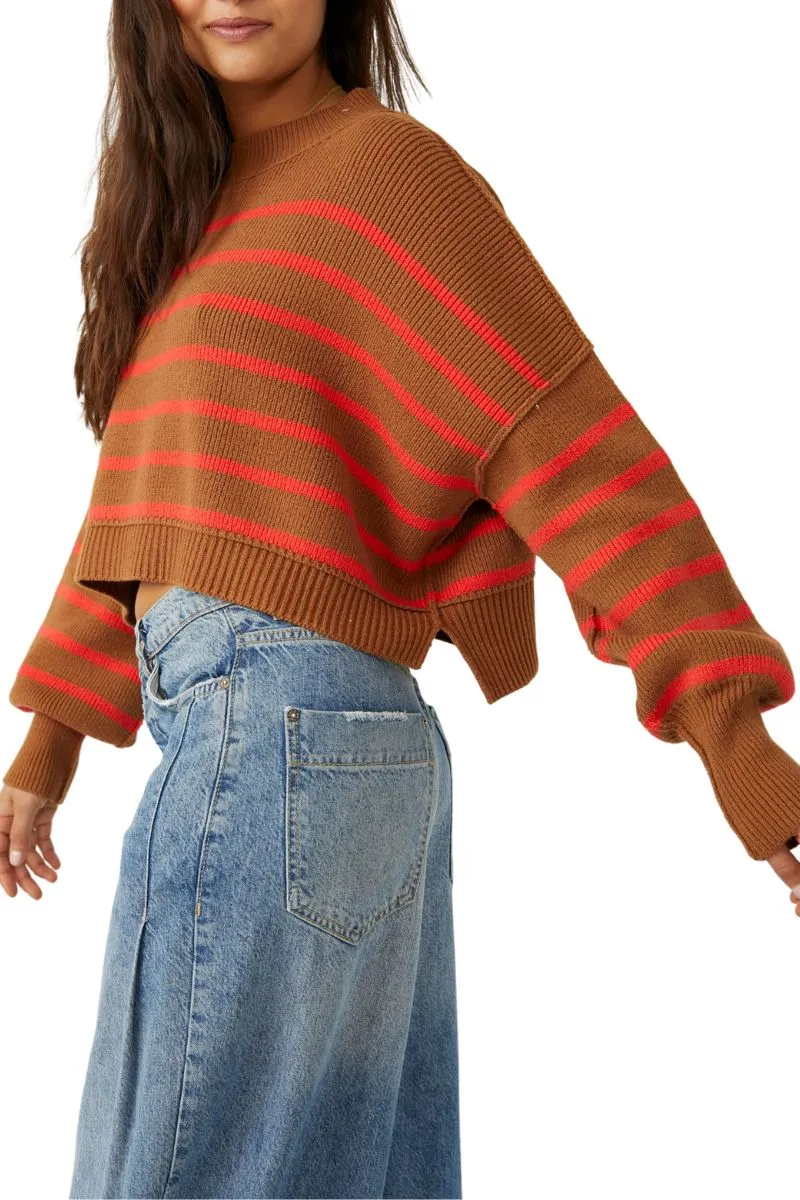 Free People Easy Street Sweater in Sahara Combo