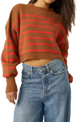 Free People Easy Street Sweater in Sahara Combo