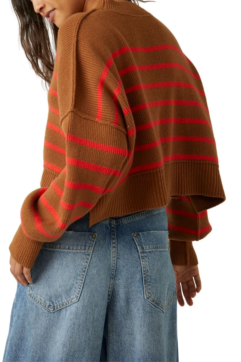 Free People Easy Street Sweater in Sahara Combo