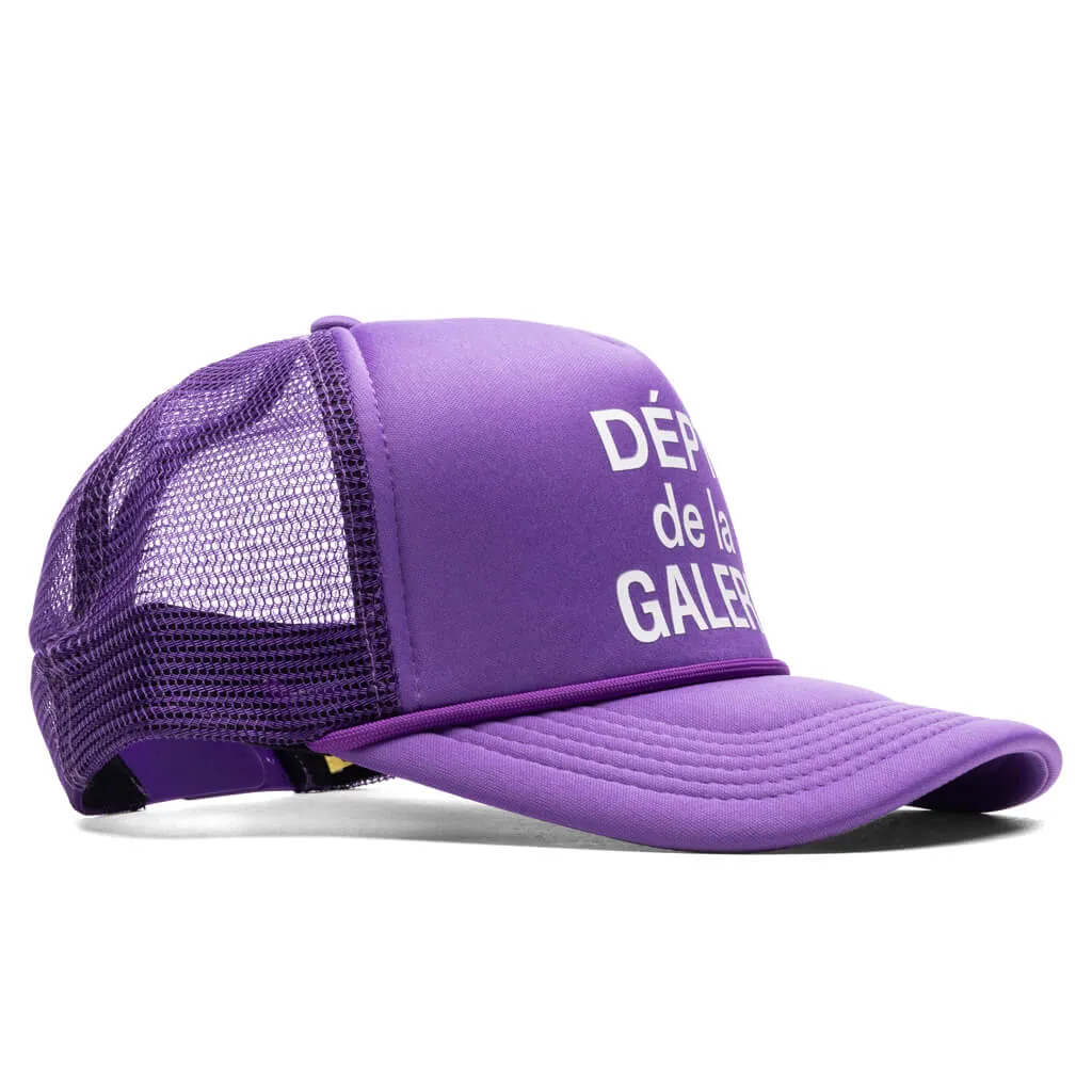 French Logo Trucker Hat - Flo Purple