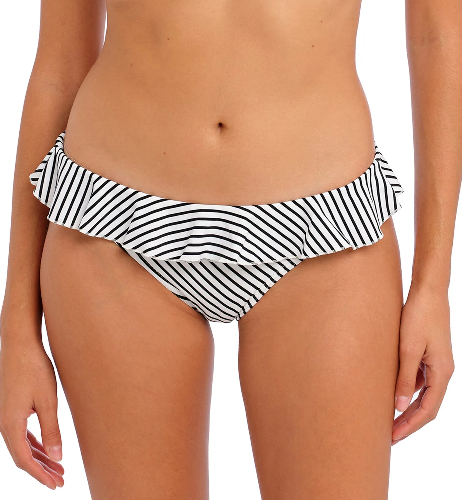 Freya Jewel Cove Italini with Frill Swim Brief (7235) - Stripe Black