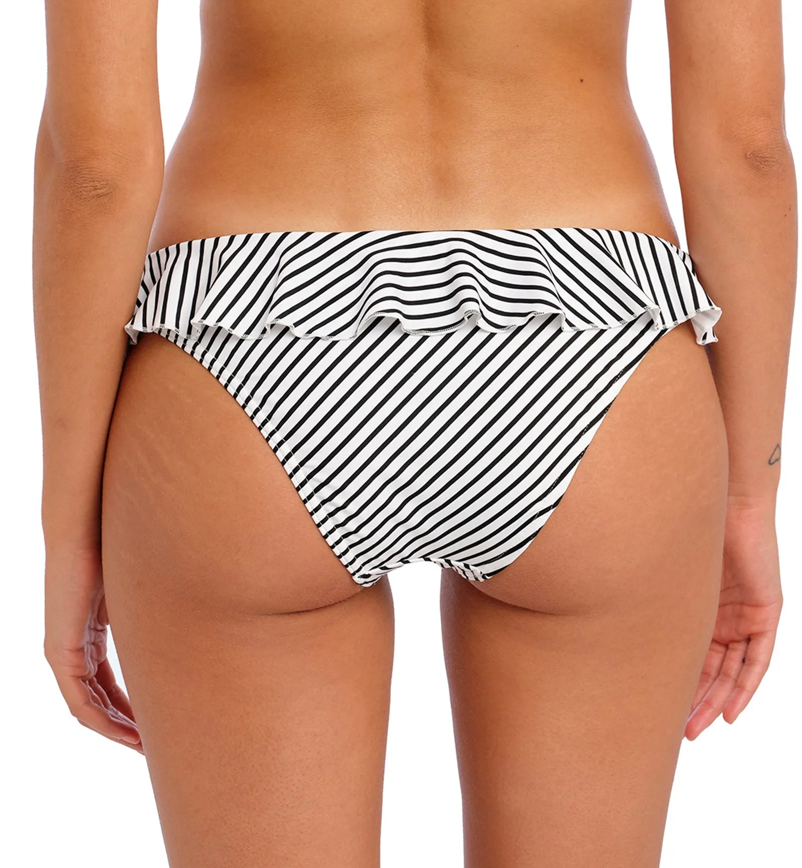 Freya Jewel Cove Italini with Frill Swim Brief (7235) - Stripe Black