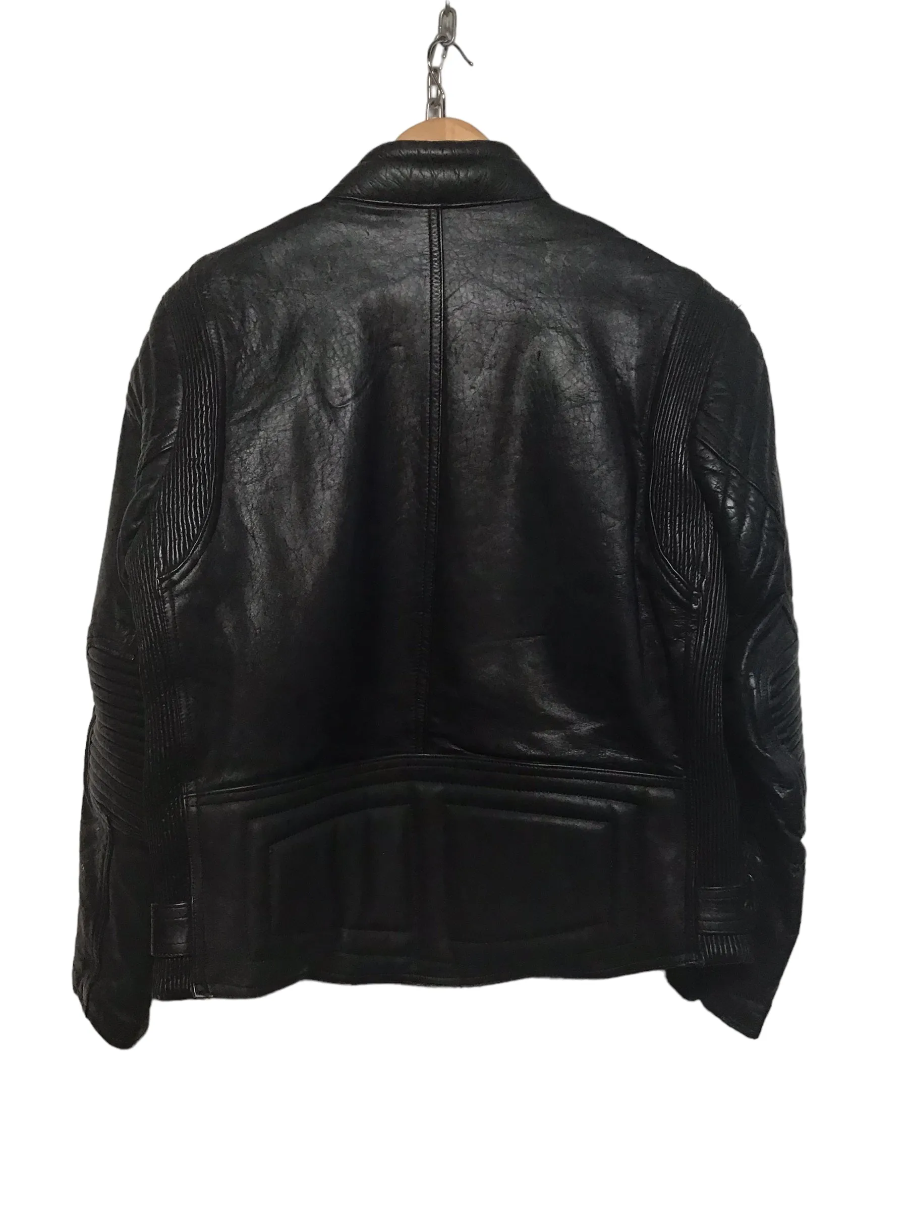 Genuine Leather Biker Jacket (Size M)