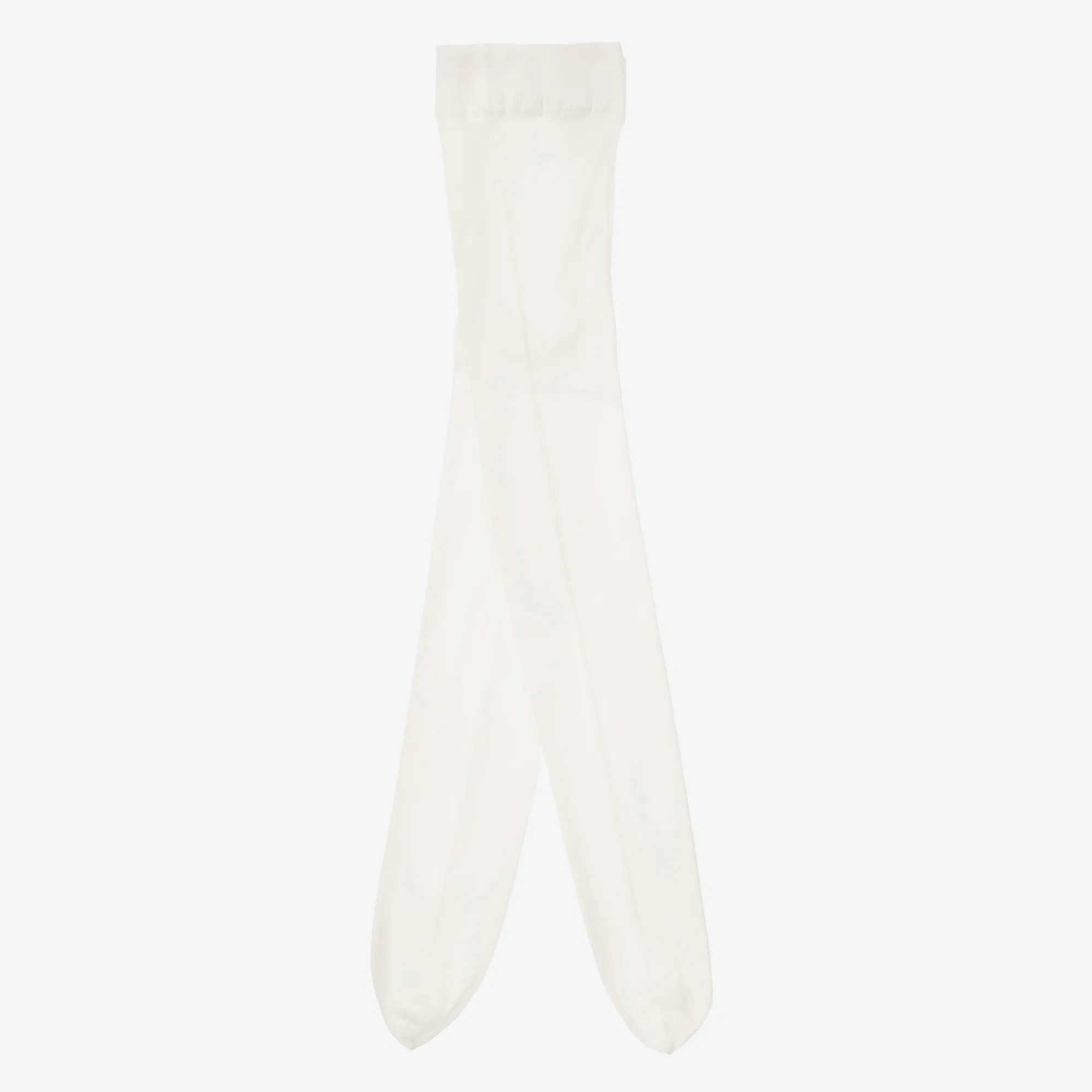 Girls Ivory Bow Tights 