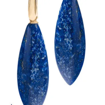 Gold Lapis Lazuli Earrings