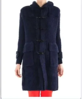 GRETCHEN SCOTT Boucle Stadium Coat In Navy