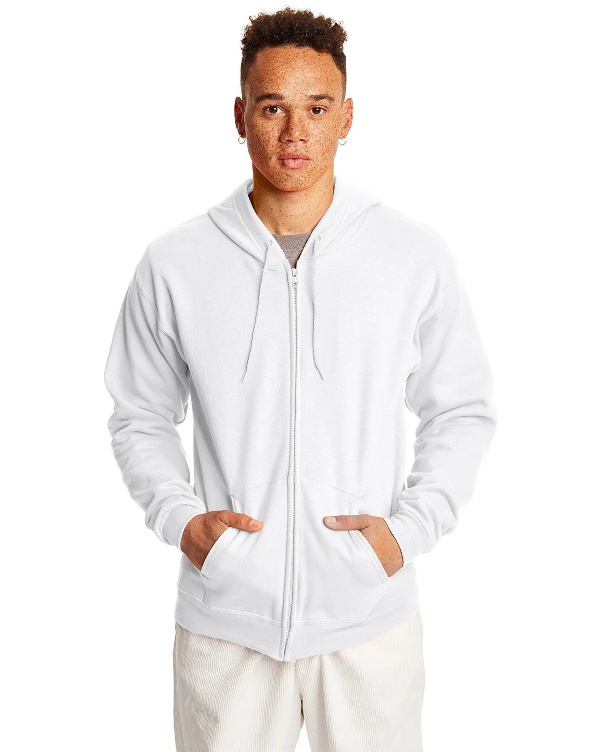 Hanes P180 Men 7.8 Oz. Comfort Blend Ecosmart 50/50 Full-Zip Hood