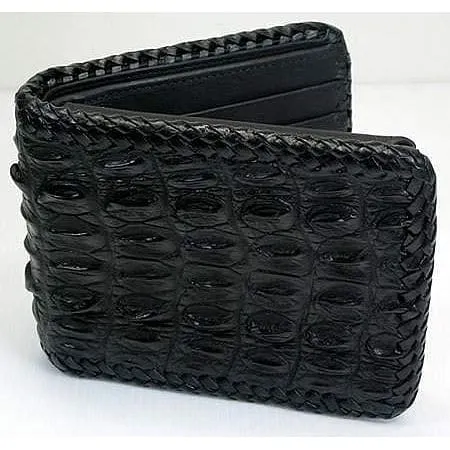 Hardcore Black Crocodile Tail Wallet